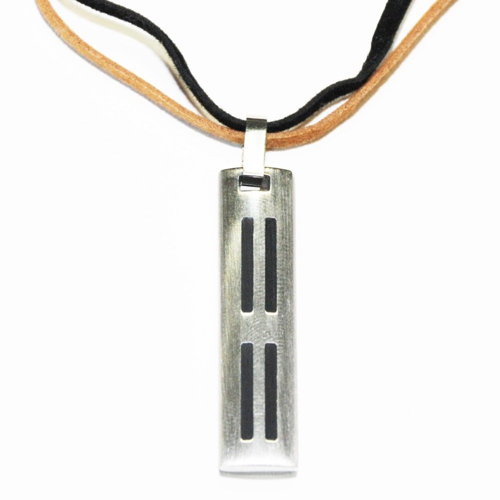 2 FOR $52! Men's Stroban Necklace With Stainless Steel Pendant